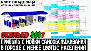 Прибыль с мойки самообслуживания в небольшом городе
