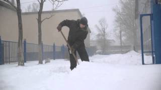 Первая метель в Южно-Сахалинске