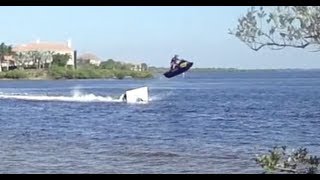 Seadoo RXP Ramp jump and crash!