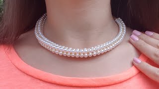 Necklace/Pearl necklace/Beaded necklace/Diy/Жемчужный жгут из бусин/Жгут из бисера иглой/Жгут