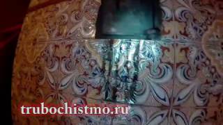 Чистка каналов печи от сажи. Плитка на печи.
