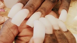 HOW TO DO ACRYLIC NAILS LONG TIPS