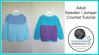 Adult Crochet Sweater Part 1 of 3