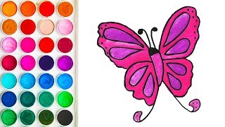 Drawing with Beautiful Butterfly for Child - Coloring for Children