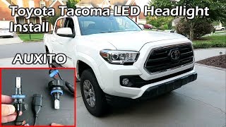 Toyota Tacoma LED Headlight Install 2018 - AUXITO H11