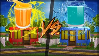 CASA DE COPO DE SUCO VS CASA DE COPO DE ÁGUA no MINECRAFT