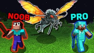 Minecraft NOOB vs PRO vs HACKER : SCARY FLYING MONSTER IN MINECRAFT! ANIMATION!