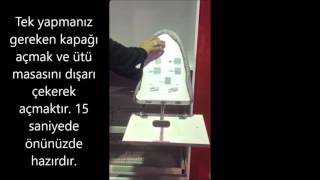 Gardırop (dolap) içi katlanır ütü masası ile ütü yapmak çok kolay (www.hirdavatfirsati.com)