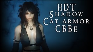 Skyrim: HDT Shadow Cat armor CBBE