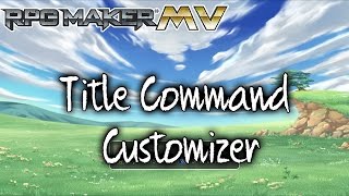 Title Command Customizer Plugin - RPG Maker MV