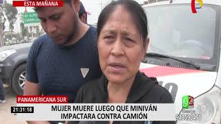 Panamericana Sur: un segundo vehículo habría provocado aparatoso accidente de minivan