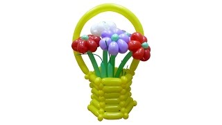 Корзина для цветов из воздушных шаров (ШДМ)