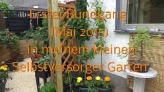 Erster Rundgang in meinem kleinen Selbstversorger Garten Mai 2015