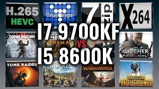 Intel i7 9700KF vs i5 8600K Benchmarks | Test Review | Comparison | Gaming | 13 Tests