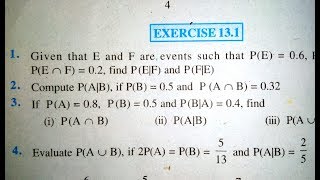 12 th (NCERT) Mathematics- PROBABILITY | EXERCISE- 13.1 (Solution) | Pathshala (Hindi)