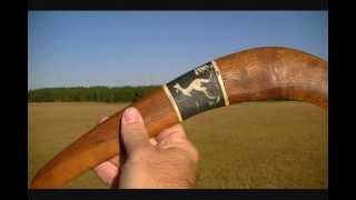 Aboriginal boomerang with Gary J -2