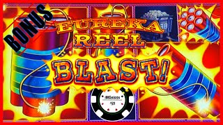 ?HIGH LIMIT Lock It Link Eureka Reel Blast ?$25 MAX BET BONUS ROUND Slot Machine Casino