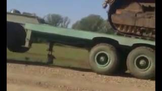 Fiat Allis. Бульдозер падает с трала. Падения с трала