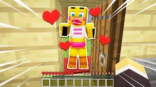 ANIMATRONIC INVADIU MINHA CASA PARA ME BEIJAR no MINECRAFT (Five Nights At Freddy's)