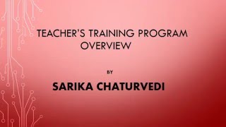 Teacher's Training Programme