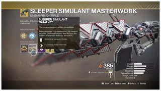 Destiny 2 Sleeper Simulant Catalyst Completion Masterwork