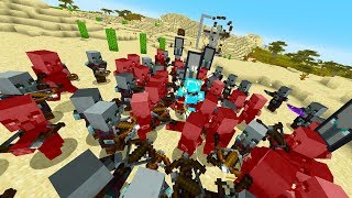 IK WORD AANGEVALLEN DOOR 100+ PILLAGERS IN MINECRAFT!!