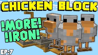 [MCPE Chicken Block] Ep:7 - Upgraded Iron Chickens! Minecraft Bedrock Edition