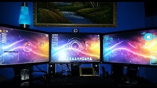 3D Triple Monitor Alienware Computer Gaming Set