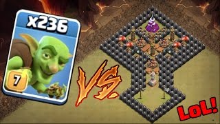 CLASH OF CLANS! БАШНЯ КОЛДУНА vs 236 ГОБЛИНОВ! ЭПИЧНЫЙ ВЕРСУС CLASH OF CLANS!