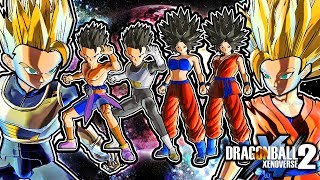 Dragon Ball Xenoverse 2 Universe 6 Saiyan Pack - Apprentice Caulifla & Cabba Gameplay (ALL COSTUMES)