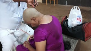 My First Head shave || Head shave woman || vasriyu vlogs