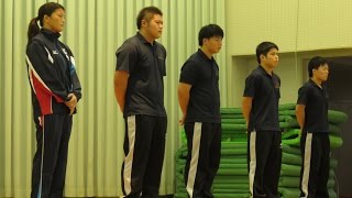 20160914 岩手県立種市高校レスリング部　いわて国体出場 壮行式