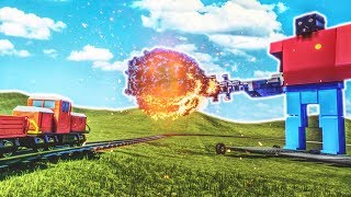The Unstoppable Lego Train is Murdering All Our Lego Creations in Brick Rigs!