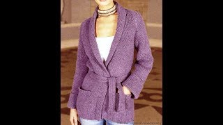 Кардиган Реглан Спицами для Женщин - 2019 / Cardigan Raglan Spokes for Women / Strickjacke Raglan