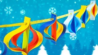 ГИРЛЯНДА ИЗ БУМАГИ! Поделки на Новый год 2020 Своими руками
