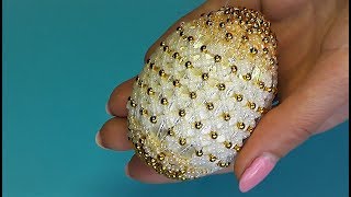 Пасхальное яйцо из бисера / Как оплести яйцо бисером Beaded Egg