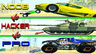 Beamng drive - NOOB vs PRO vs HACKER crashes #7