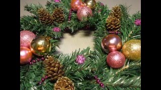 DIY новогодний рождественский венок своими руками (мастер класс)