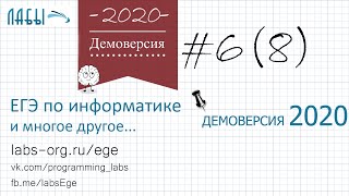 Демонстрационный вариант ЕГЭ по информатике 2020, ФИПИ, задание 8 про число, которое напечатано