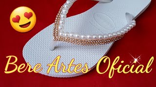 FAÇA UM LINDO E FÁCIL CHINELO DE PÉROLAS MODELO ´PRINCESA``