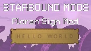 Starbound Mods: Floran Sign Mod
