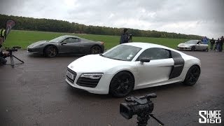 Drag Race: Audi R8 V10 Plus vs Ferrari 458 Spider at Vmax Quicksilver