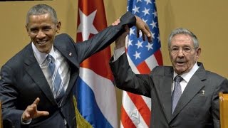 Watch President Obama and Raul Castro's Awkward Handshake in Cuba