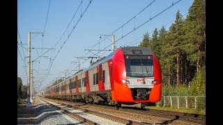 Из Санкт-Петербурга в Выборг на "Ласточке" Полный маршрут из окна поезда.