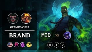Brand Mid vs Ryze - NA Grandmaster Patch 9.12