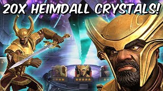 20x 5 Star Heimdall & Red Skull Featured Crystal Opening! - Marvel Contest Of Champions