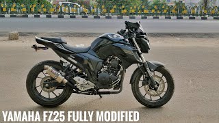 Fz25 with Yoshimura Exhaust, Duke 390 Hand Guards and Dual Sided Indicators