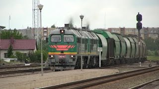 Тепловоз 2М62М-1164 в ст. Йонава / 2M62M-1164 passing Jonava station