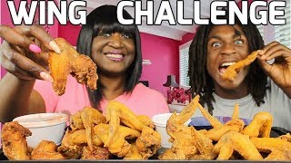 SAM'S WORLD 10 WHOLE WINGS IN 10 MINUTES CHALLENGE | ICE EATING | MUKBANG