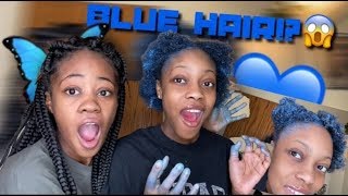 trying hair paint wax on my sister’s hair without permission (OMG) ?